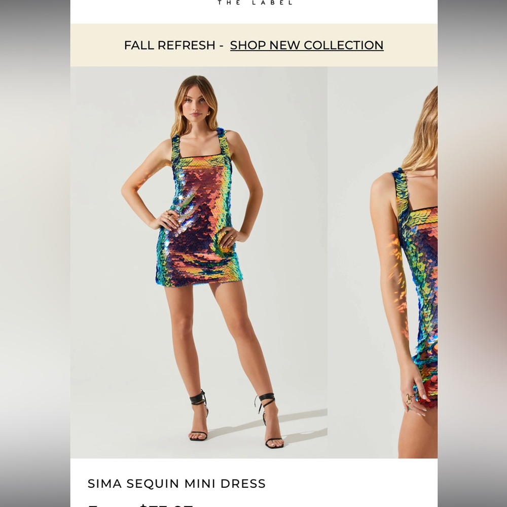 ASTR THE LABEL SIMA SEQUIN MINI DRESS